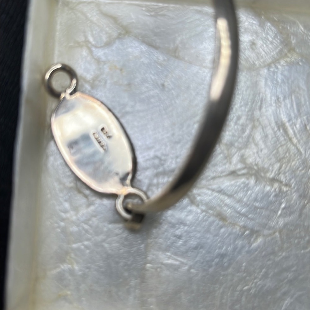Solid Sterling .925 Silver Bangle Bracelet - image 4